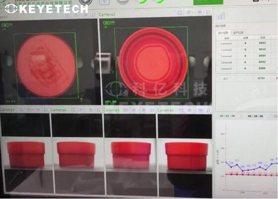 Online-Sichtprüfungssystem für Gewürzdeckelverschluss mit Datenexport
