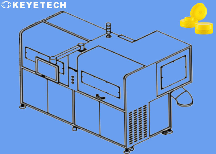 PP-Kunststoffkappen-Sichtprüfmaschine: Ausschuss wegen schwarzer Punkte und Gratfehler