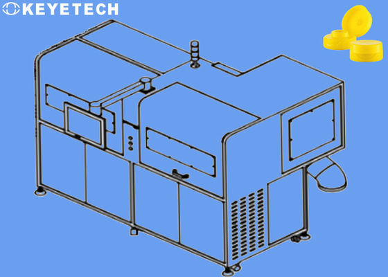 PP-Kunststoffkappen-Sichtprüfmaschine: Ausschuss wegen schwarzer Punkte und Gratfehler